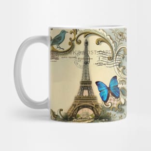 dark academia Wanderlust French Butterfly Paris Eiffel Tower Mug